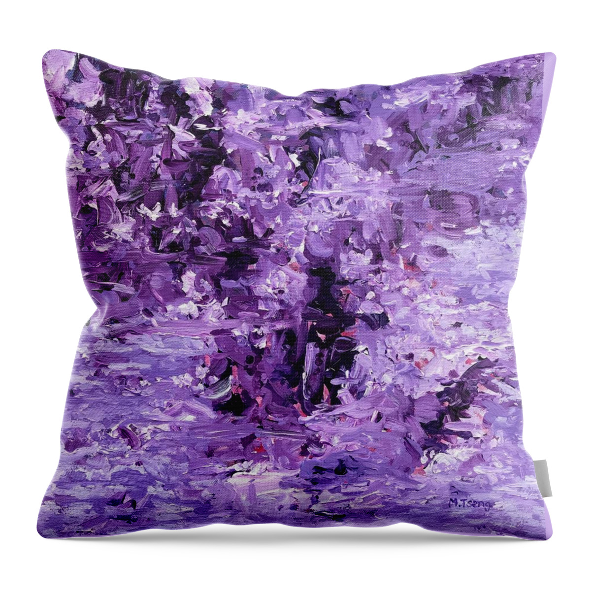 Mirage Throw Pillow featuring the painting Mirage #7 by Milly Tseng