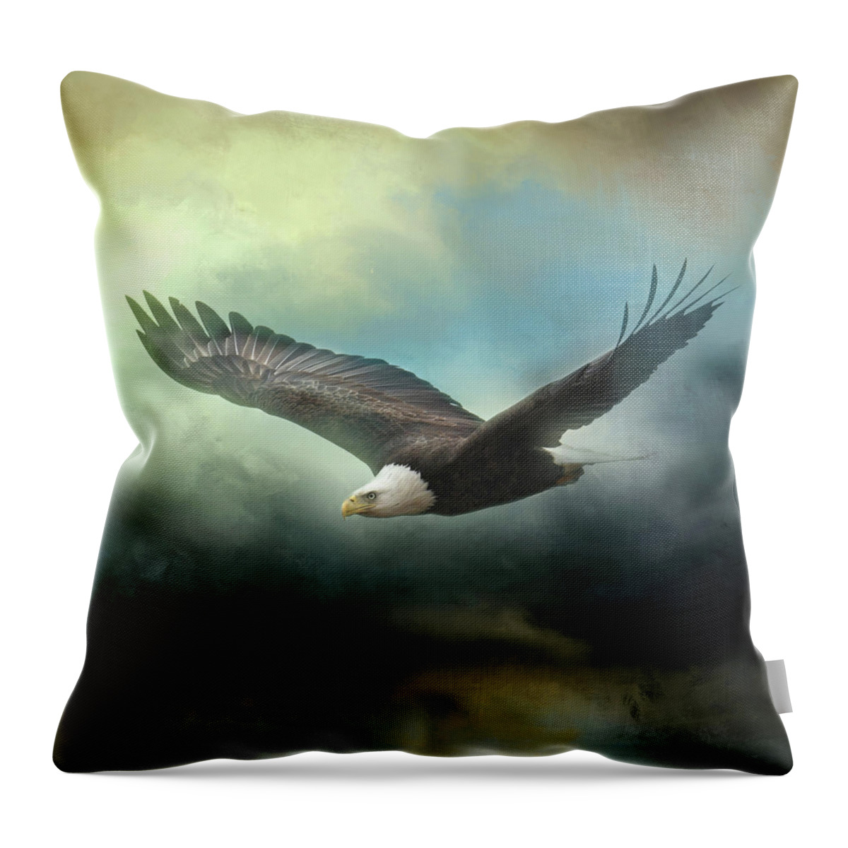 Bald Eagle Throw Pillow featuring the photograph Mission Accomplished by Jai Johnson
