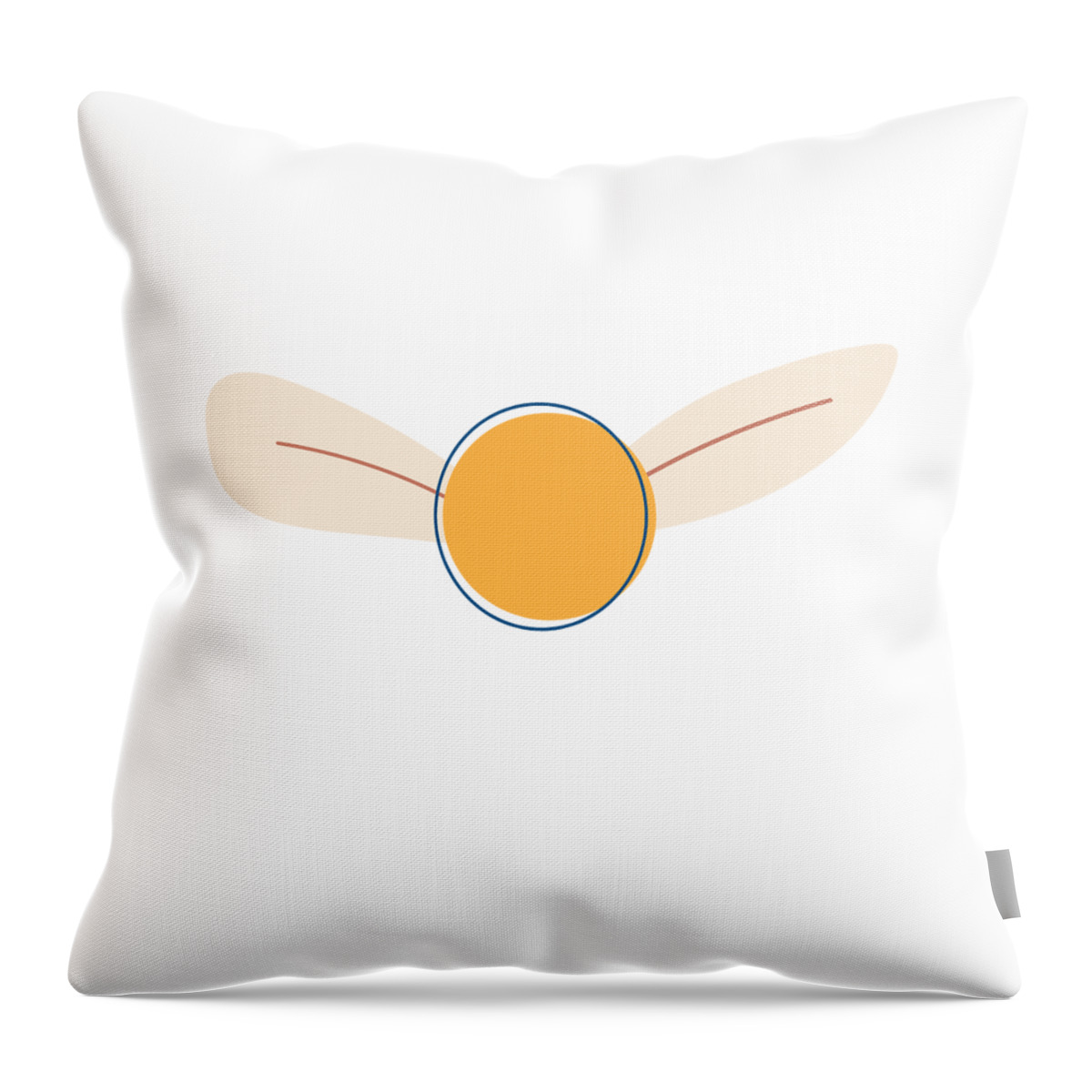 Modern Throw Pillow featuring the digital art Modern Lines Harry Potter Snitch Abstract by Ink Well