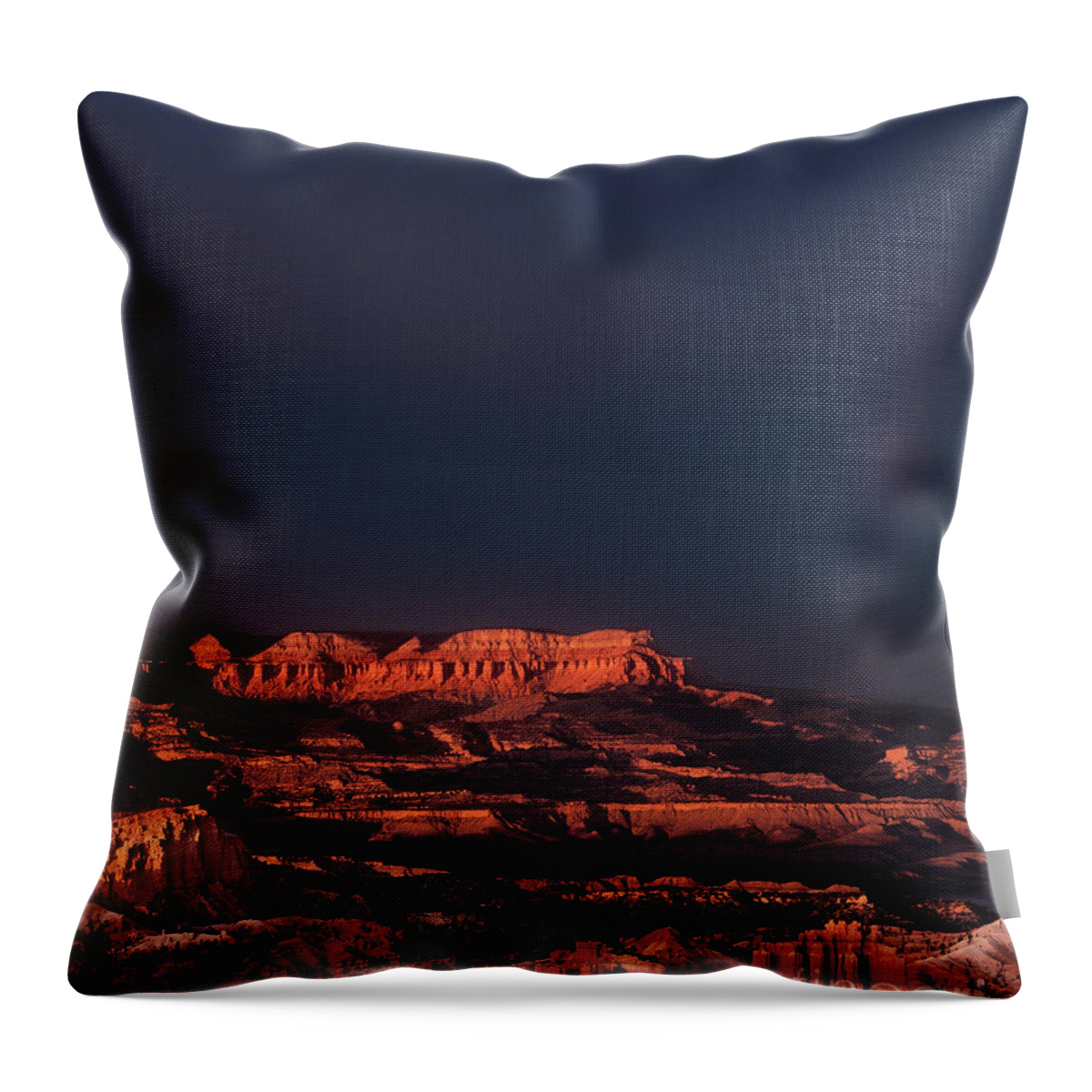Dave Welling Throw Pillow featuring the photograph Monsoon Storm Bryce Canyon National Park by Dave Welling