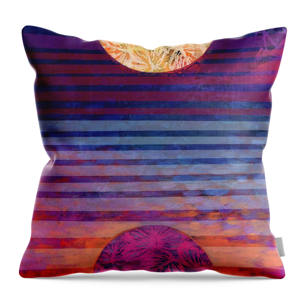 Moon Throw Pillow featuring the mixed media Moon Power by Jennifer Lommers
