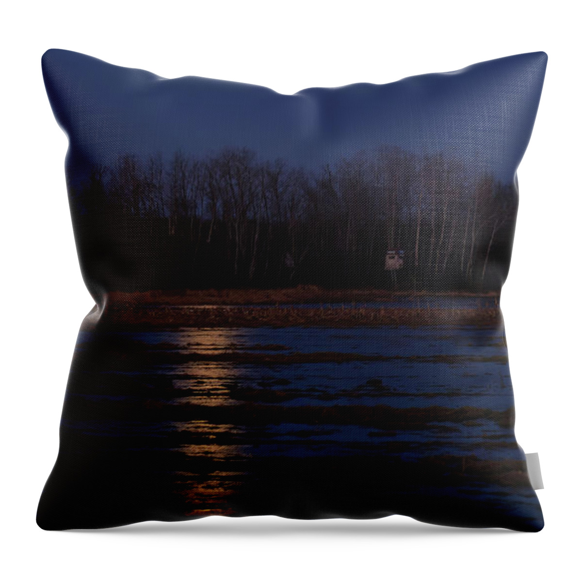 Moon Reflections Throw Pillow featuring the photograph Moon Reflections by Brook Burling