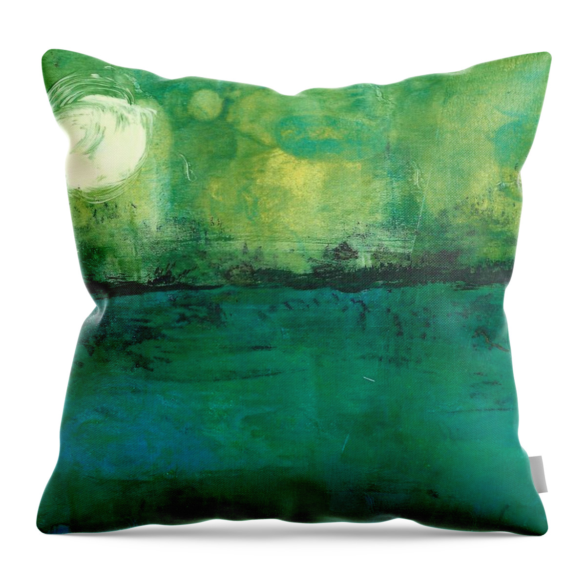 Moon Throw Pillow featuring the painting Moonlight serenade by Ruth Kamenev