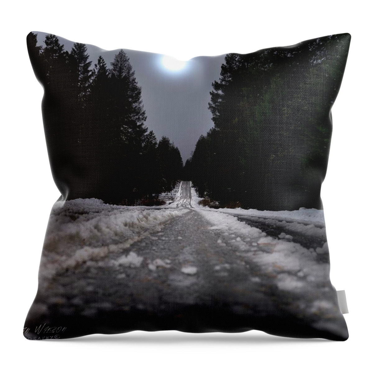  Throw Pillow featuring the photograph Moonlit Mountain by Devin Wilson