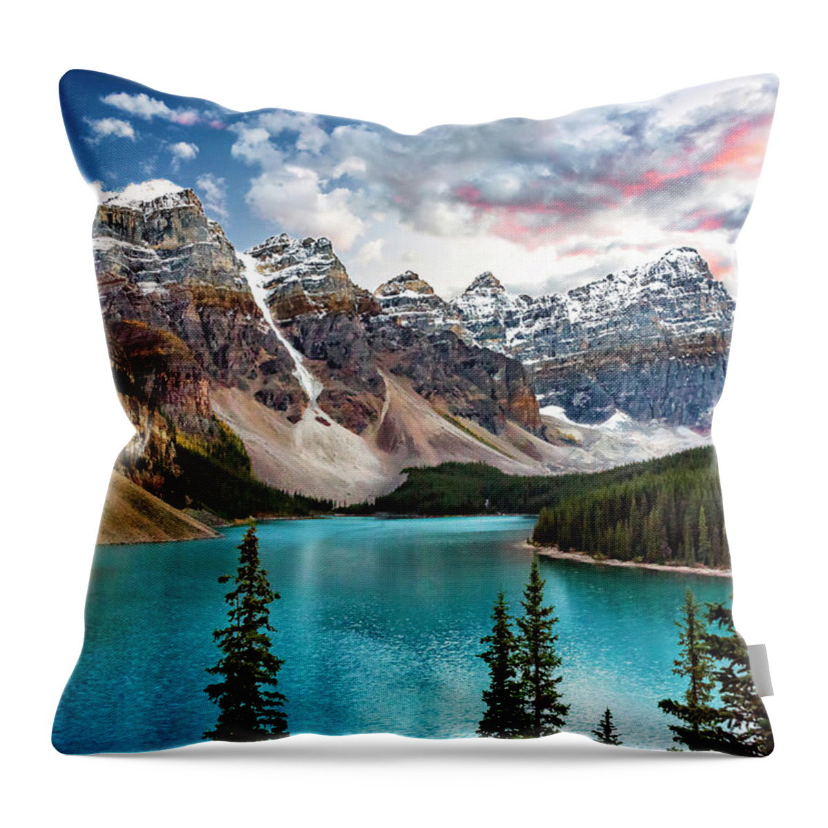 Canada Throw Pillow featuring the photograph Moraine Lake by Gary Johnson