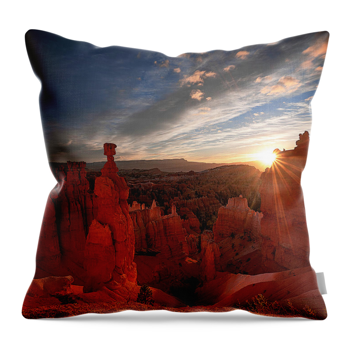 50s Throw Pillow featuring the photograph Morning Kiss by Edgars Erglis