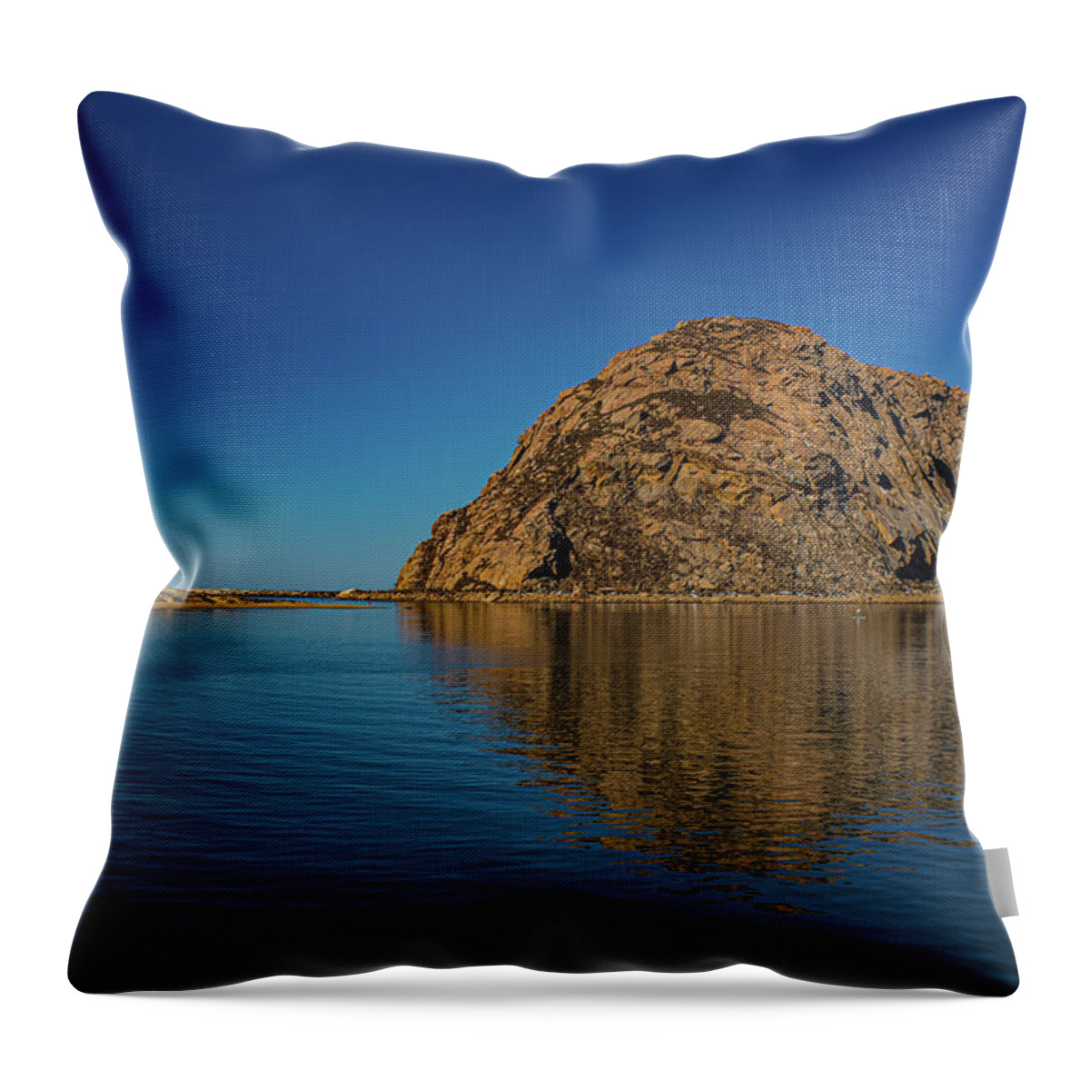 Bay Throw Pillow featuring the photograph Morro Rock by Local Snaps Photography