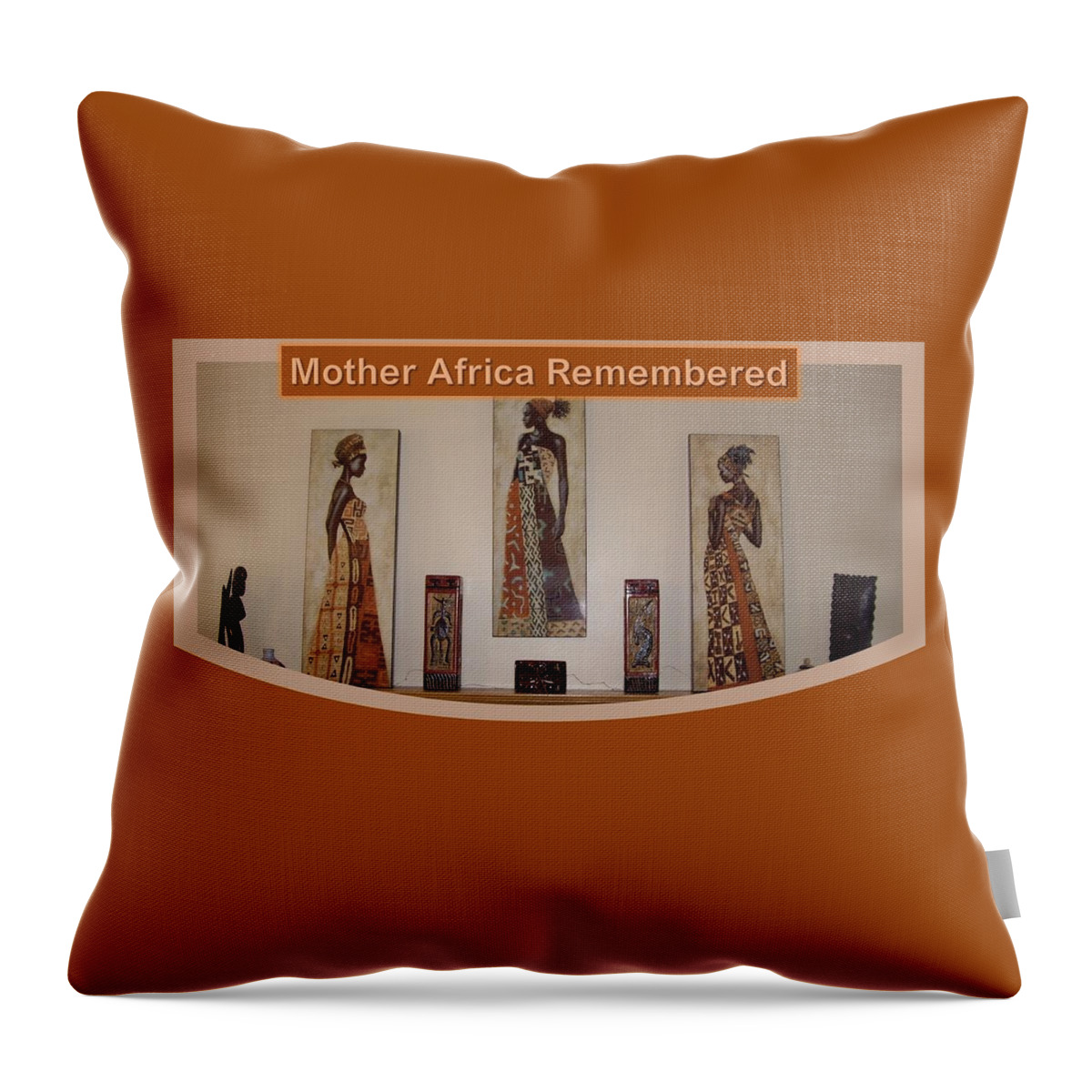 Africa Throw Pillow featuring the photograph Mother Africa Remembered by Nancy Ayanna Wyatt