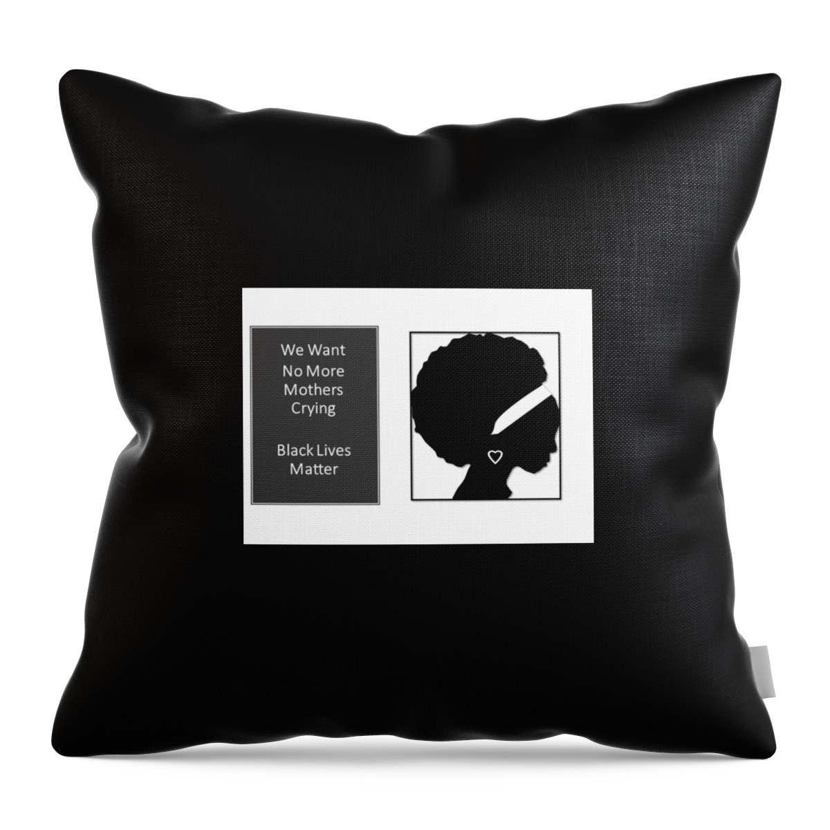 Blm Throw Pillow featuring the mixed media Mothers Crying Black Lives Matter by Nancy Ayanna Wyatt