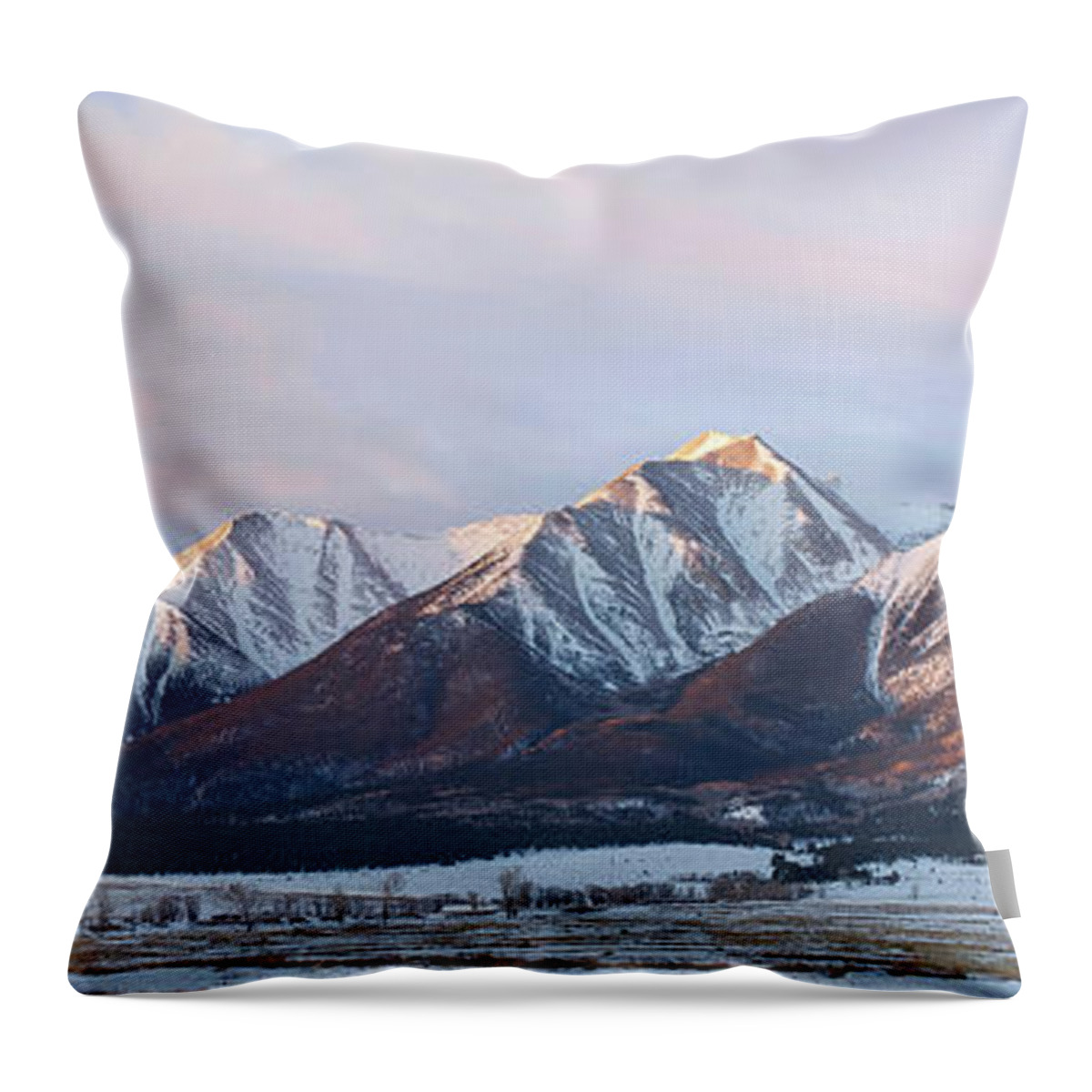 Colorado Throw Pillow featuring the photograph Mt. Princeton Panorama by Aaron Spong