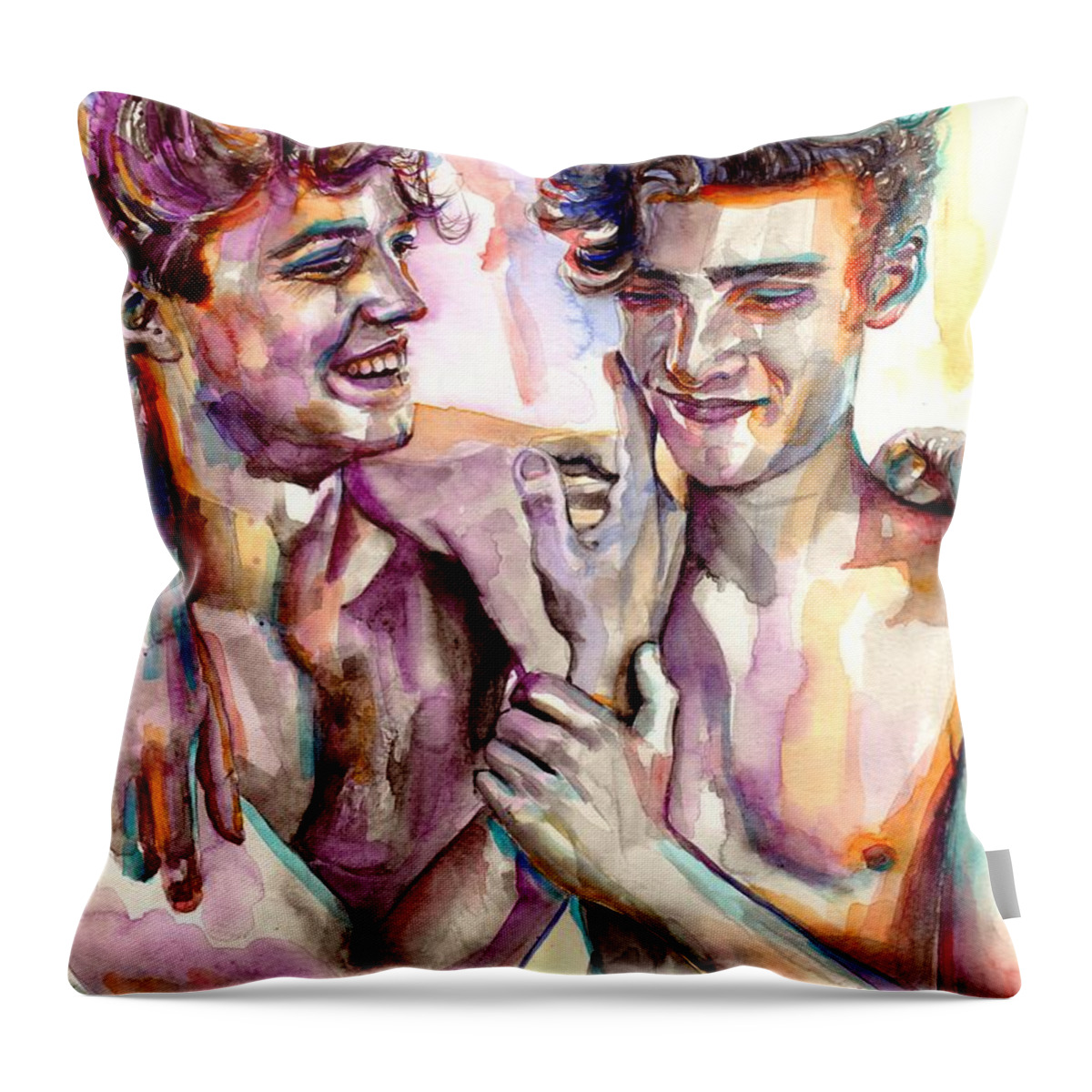Love Throw Pillow featuring the painting Music In Your Eyes by Suzann Sines