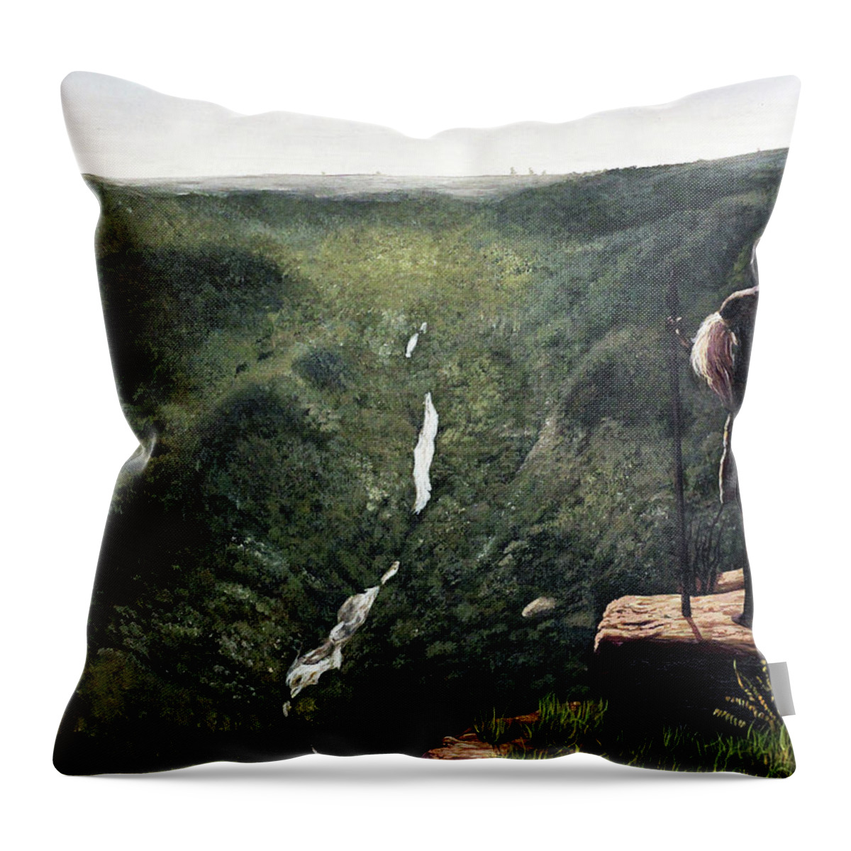 African Art Throw Pillow featuring the painting My Kingdom by Ronnie Moyo