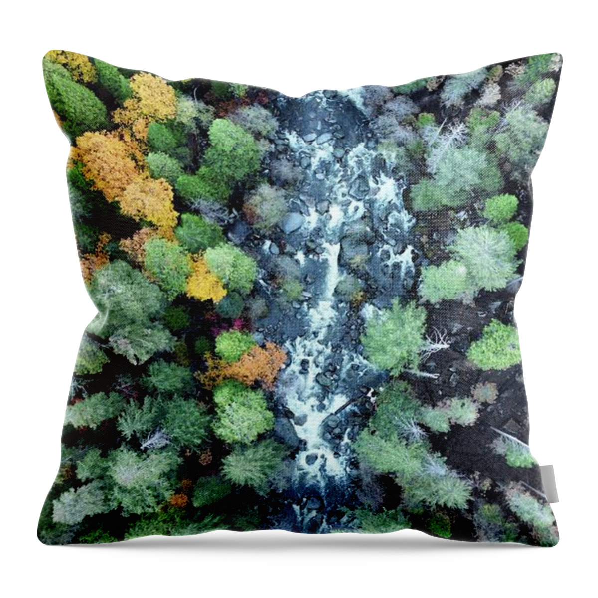 Aerial Throw Pillow featuring the photograph Natural Fire Lines by Devin Wilson