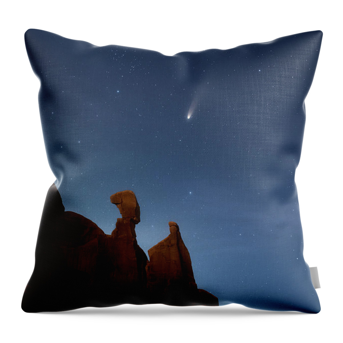 Comet Neowise Throw Pillow featuring the photograph Nefertiti's Wish by Darren White