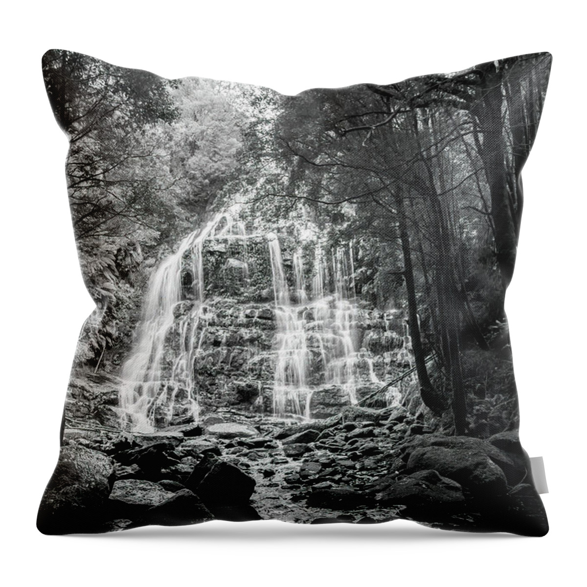 Tasmania Throw Pillow featuring the photograph Nelson Falls, Tasmania, Australia 2 by Elaine Teague