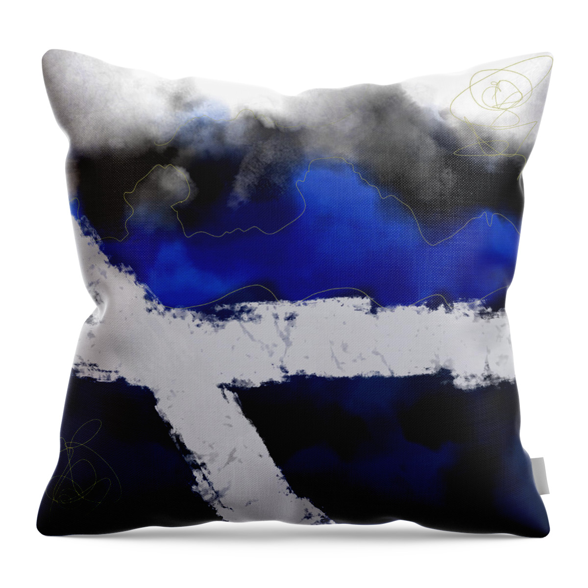 Storm Throw Pillow featuring the digital art Never-ending Storm by Amber Lasche