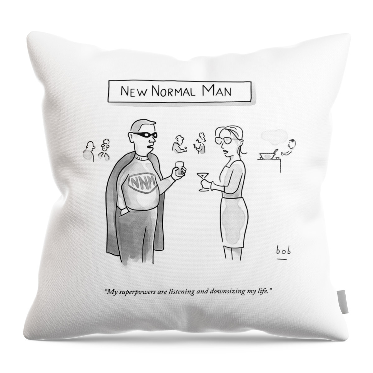 New Normal Man Throw Pillow