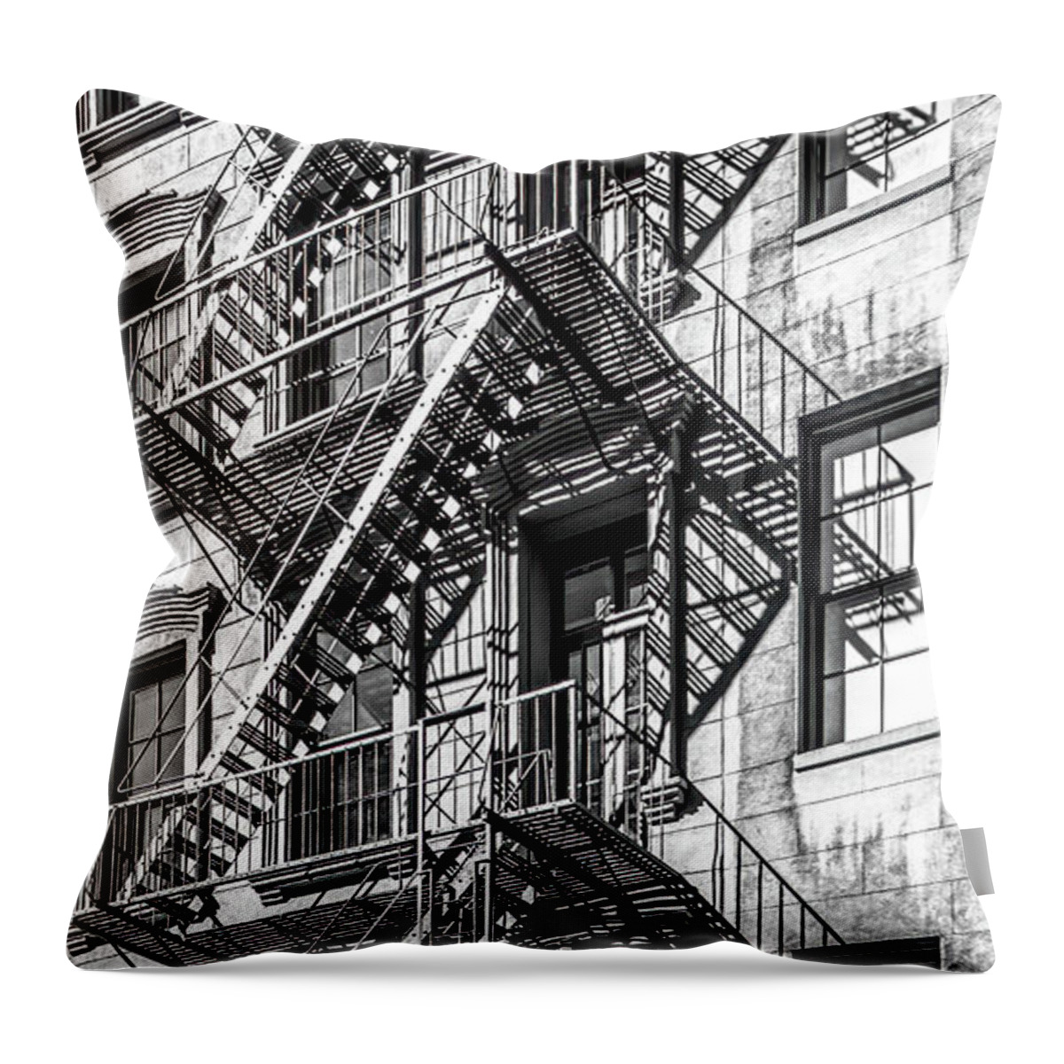 Nyc Throw Pillow featuring the photograph New York Escape by Marcy Wielfaert