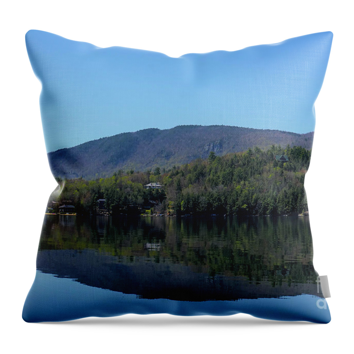 Newfound Lake Throw Pillow featuring the photograph Newfound Reflections of Hebron by Xine Segalas