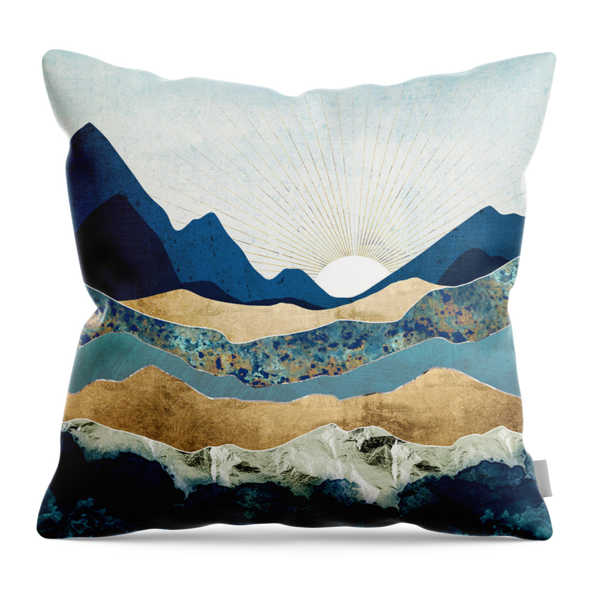 Mountains Throw Pillow featuring the digital art Next Journey by Spacefrog Designs
