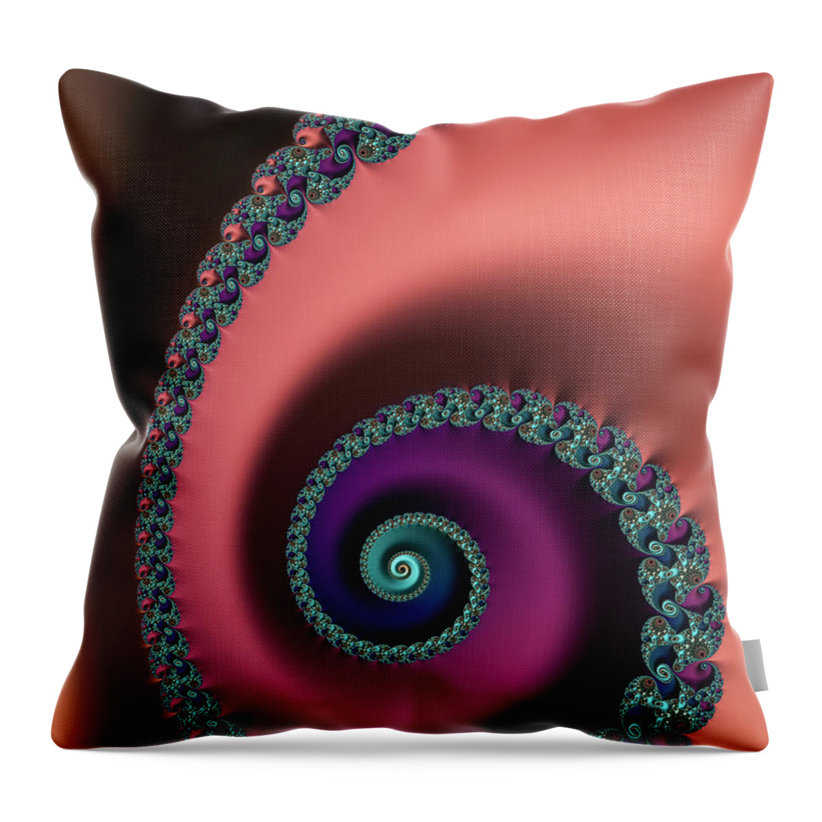 Abstract Throw Pillow featuring the digital art Nine Does a Headstand by Manpreet Sokhi