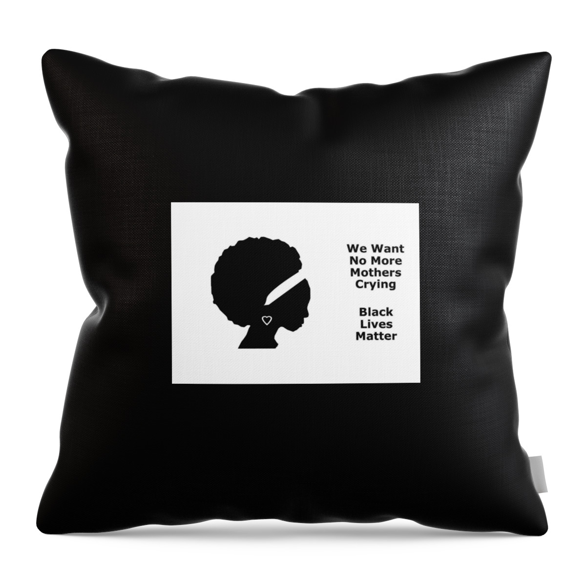 Blm Throw Pillow featuring the mixed media No More Mothers Crying by Nancy Ayanna Wyatt