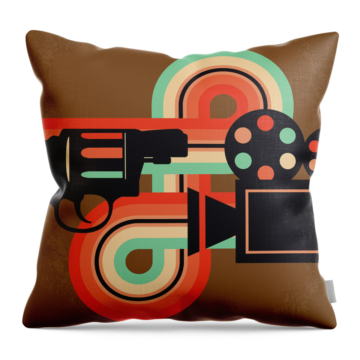 The Nice Guys Throw Pillow featuring the digital art No1180 My The Nice Guys minimal movie poster by Chungkong Art