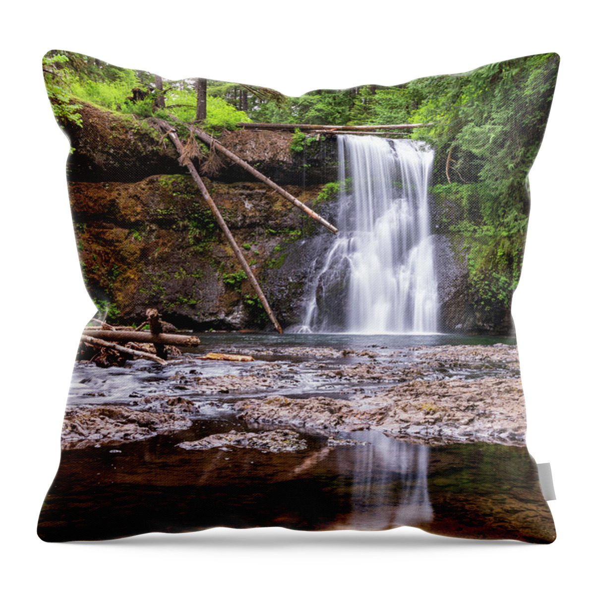 Falls Throw Pillow featuring the photograph North Falls by Stephen Sloan