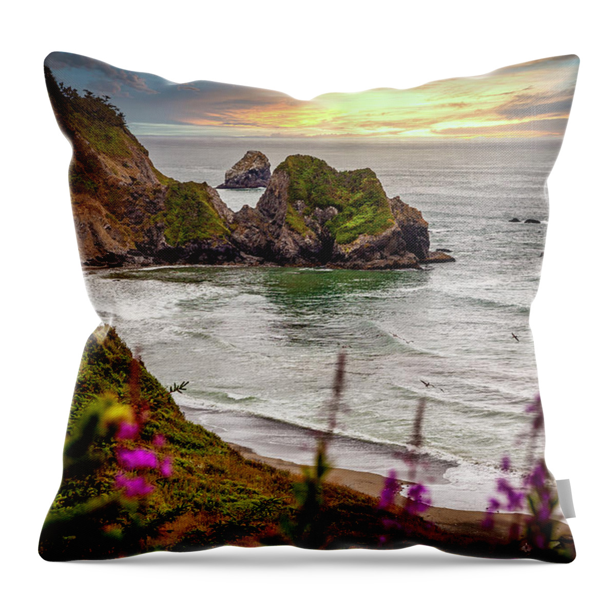 California Throw Pillow featuring the photograph Northern California Sunset by Bradley Morris