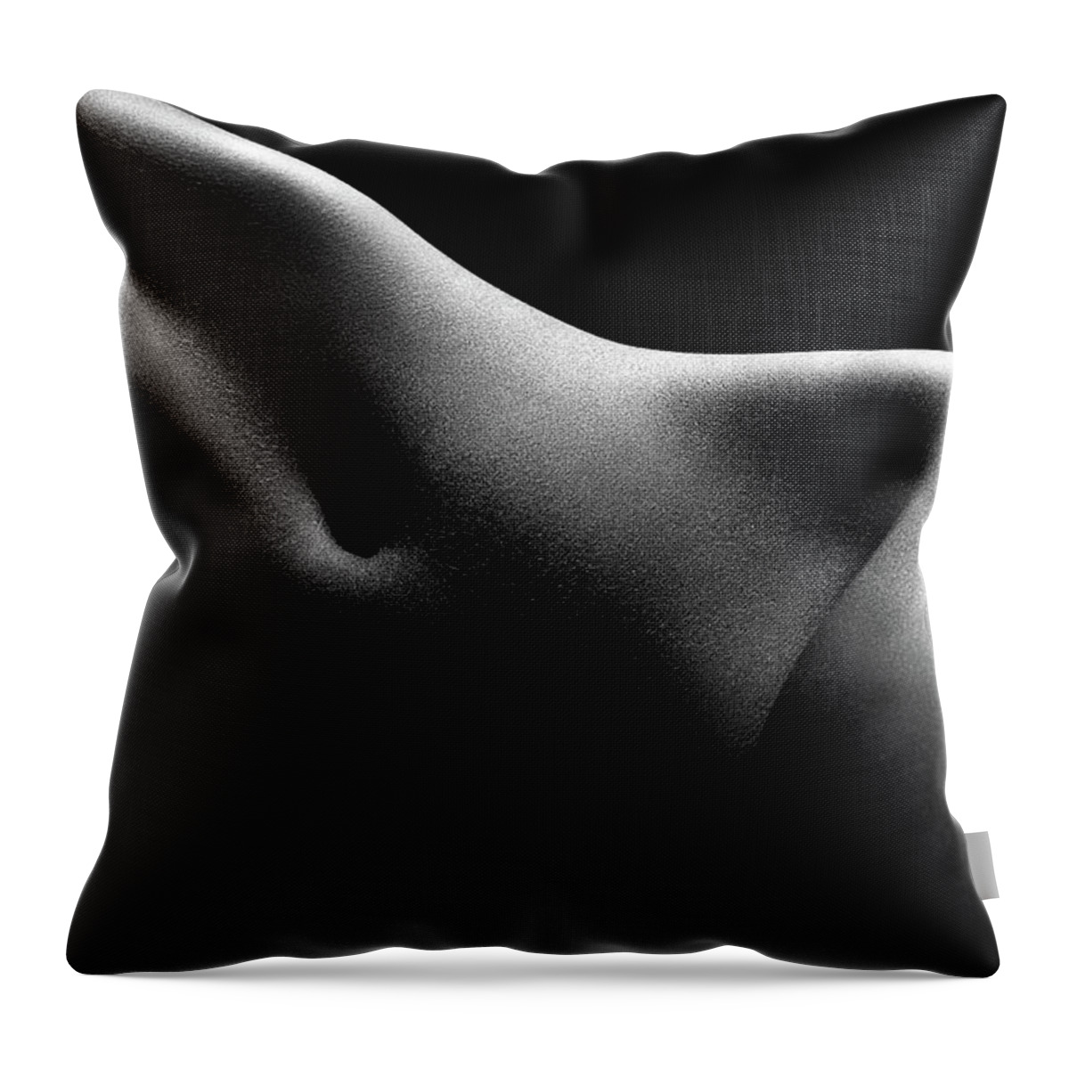 Woman Throw Pillow featuring the photograph Nude woman bodyscape 52 by Johan Swanepoel