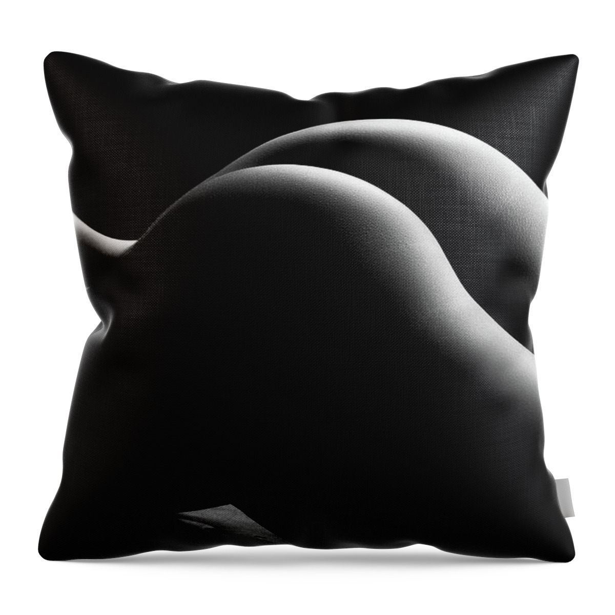 Woman Throw Pillow featuring the photograph Nude woman bodyscape 68 by Johan Swanepoel