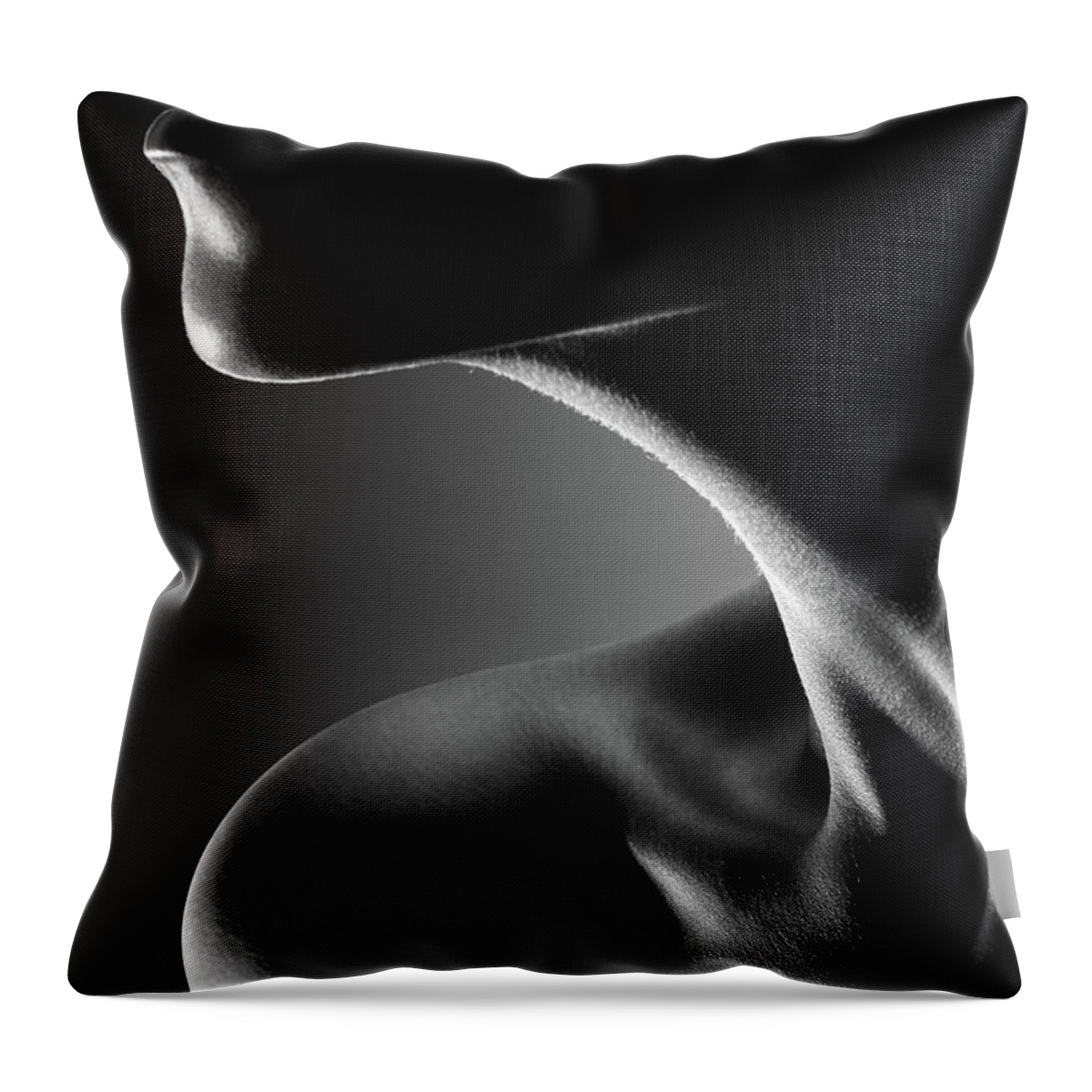 Woman Throw Pillow featuring the photograph Nude woman fine art 19 by Johan Swanepoel