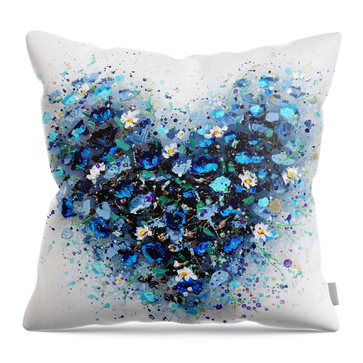 Heart Throw Pillow featuring the painting Ocean of Love by Amanda Dagg