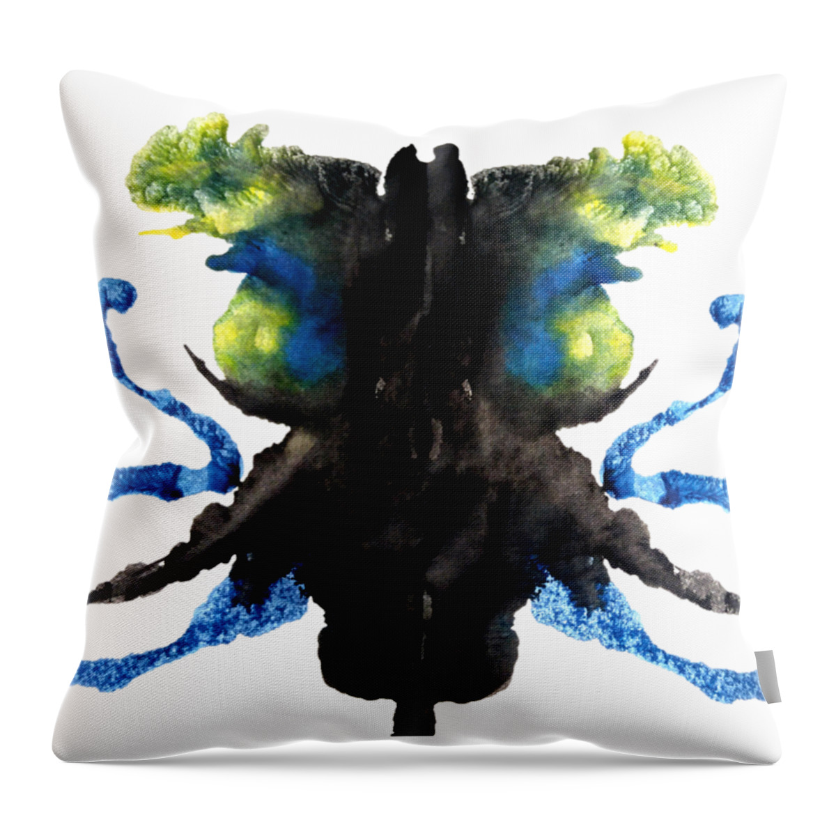 Abstract Throw Pillow featuring the painting Octo Oracle by Stephenie Zagorski