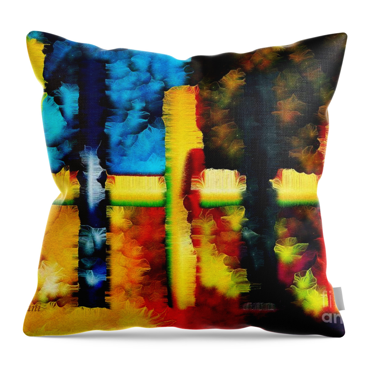 Global Warming Throw Pillow featuring the mixed media Ode to Australia California Antarctica and the Amazon Rainforest by Aberjhani