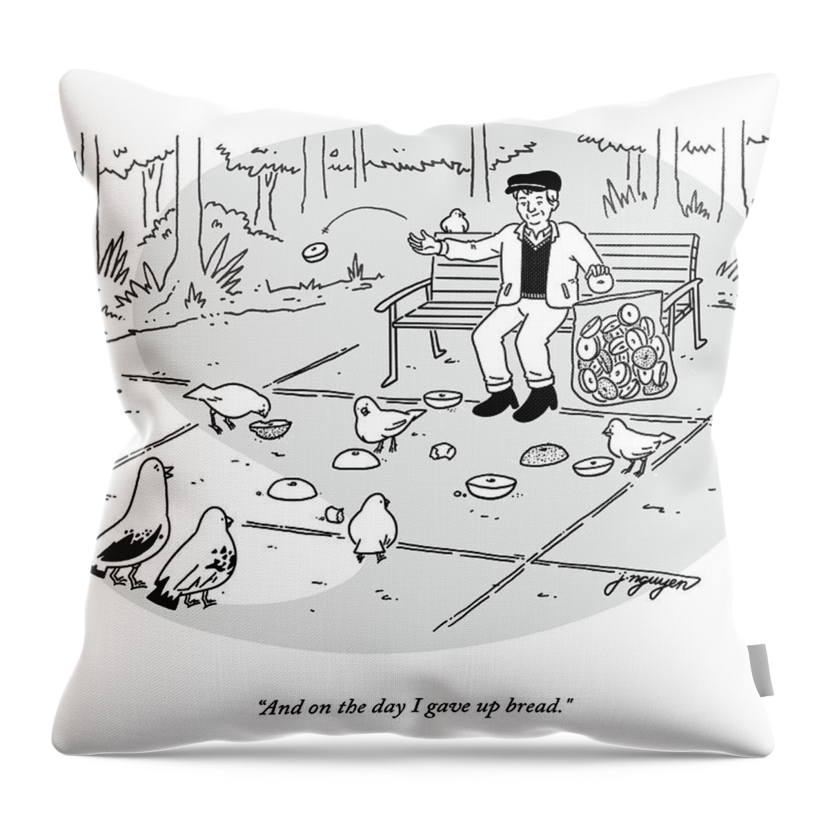 On The Day I Gave Up Bread Throw Pillow