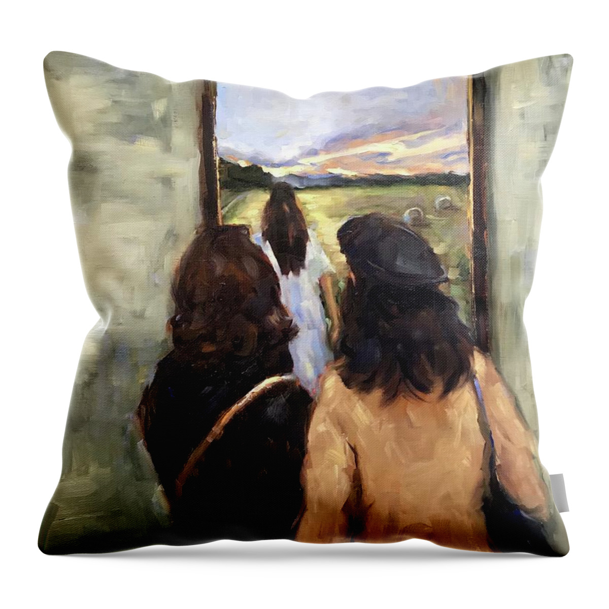 Museum Throw Pillow featuring the painting Once Upon A Dream by Ashlee Trcka