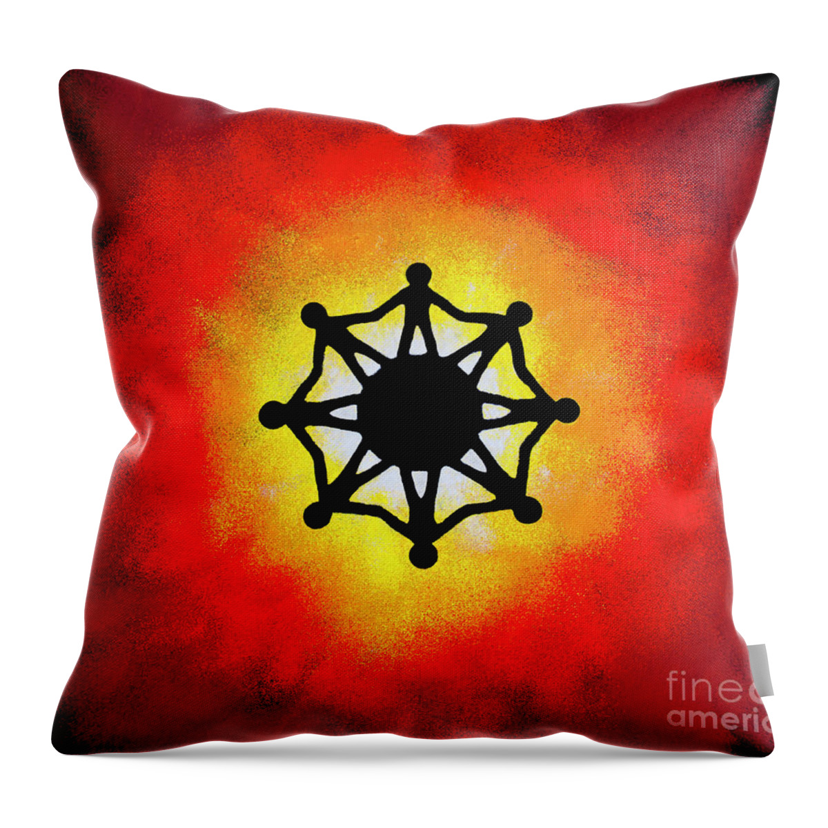 One Humanity Throw Pillow featuring the photograph One Humanity Hand in Hand by Tim Gainey