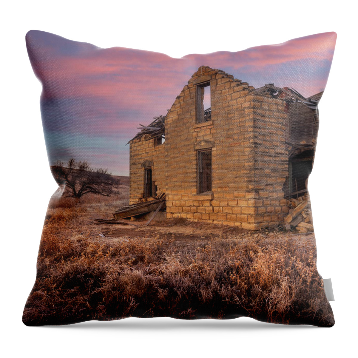 Kansas Throw Pillow featuring the photograph One Last Sunrise by Darren White