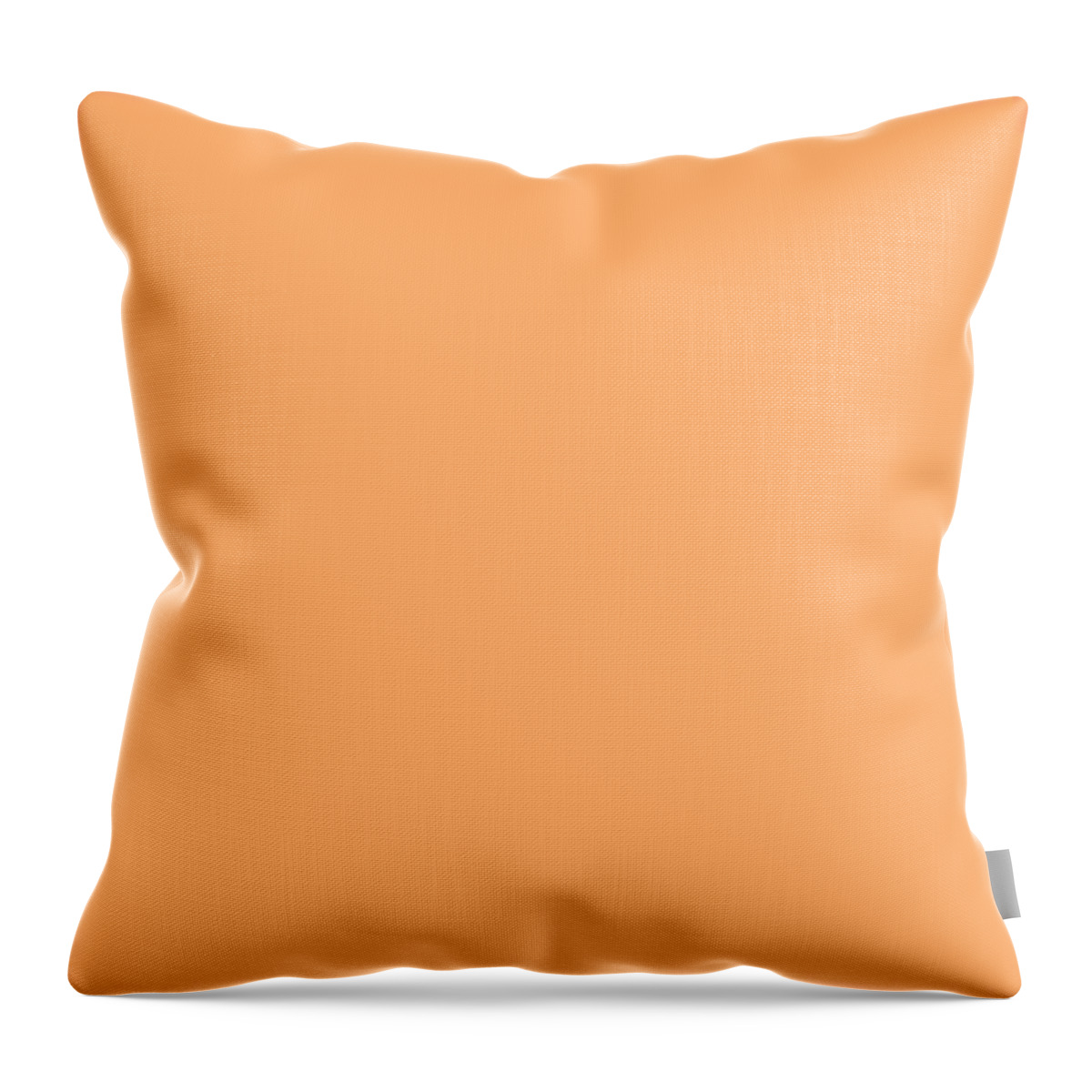 Orange Throw Pillow featuring the digital art Orange Solid Color match for Love and Peace Design by Delynn Addams