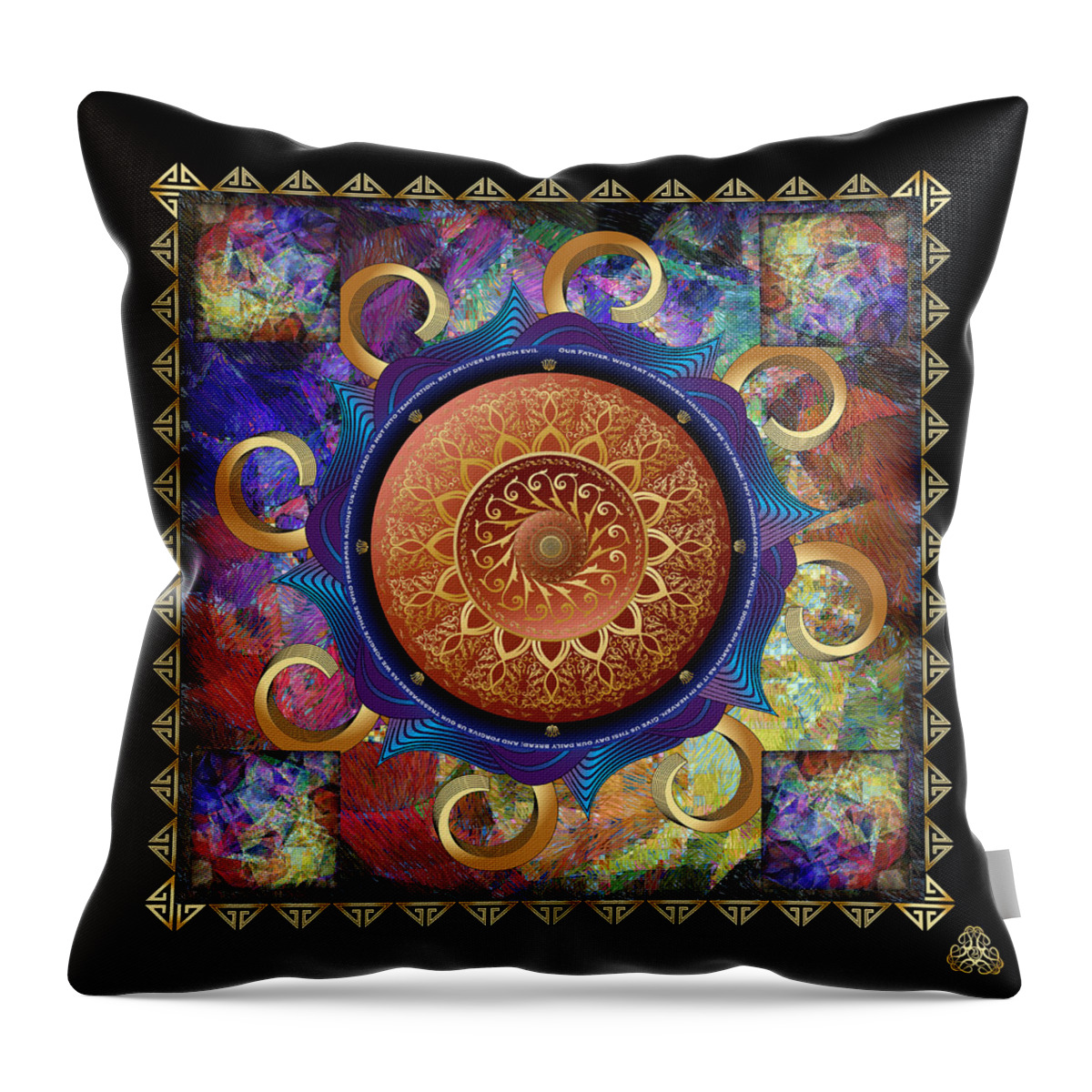 Mandala Graphic Throw Pillow featuring the digital art Ornativo Vero Circulus No 4292 by Alan Bennington