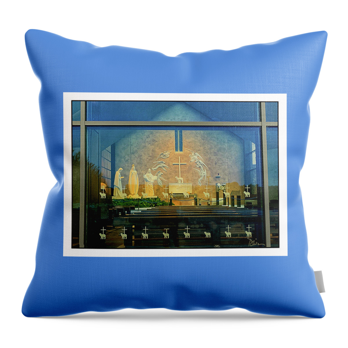 Shrine Throw Pillow featuring the photograph Our Lady of Knock Shrine-Ireland by Peggy Dietz