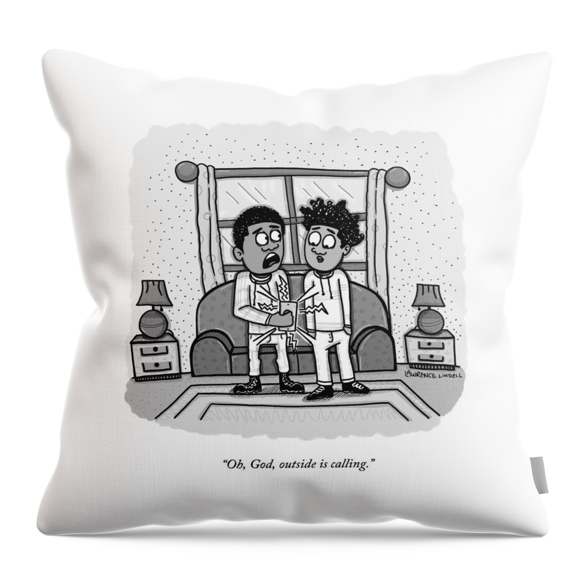 Outside Is Calling Throw Pillow