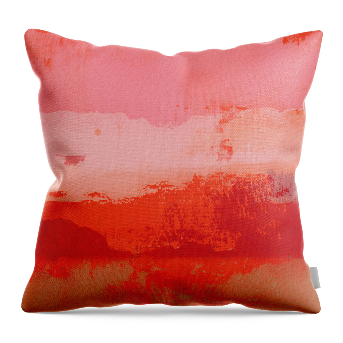 Abstract Throw Pillow featuring the mixed media Overlapping- Art by Linda Woods by Linda Woods