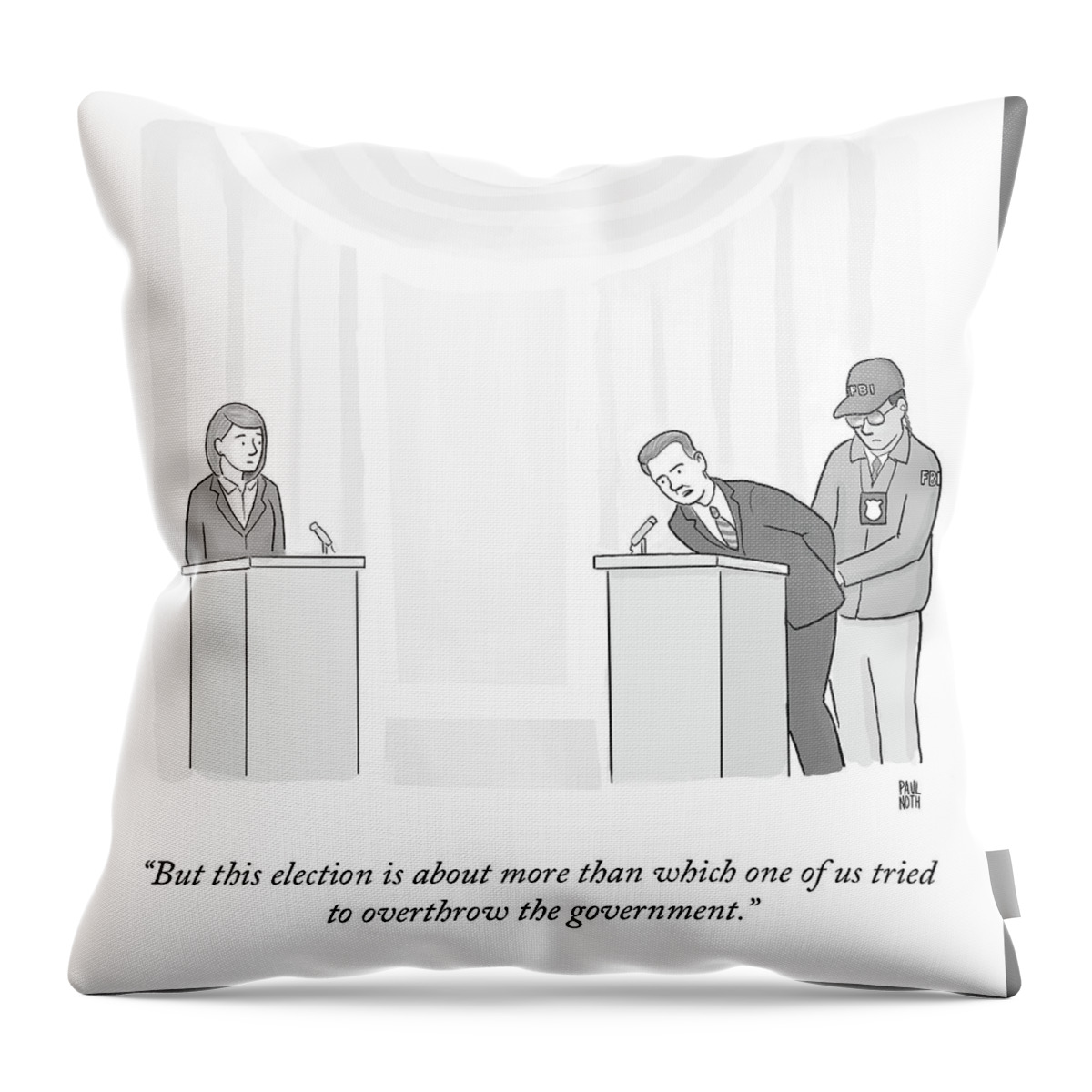 Overthrow The Government Throw Pillow