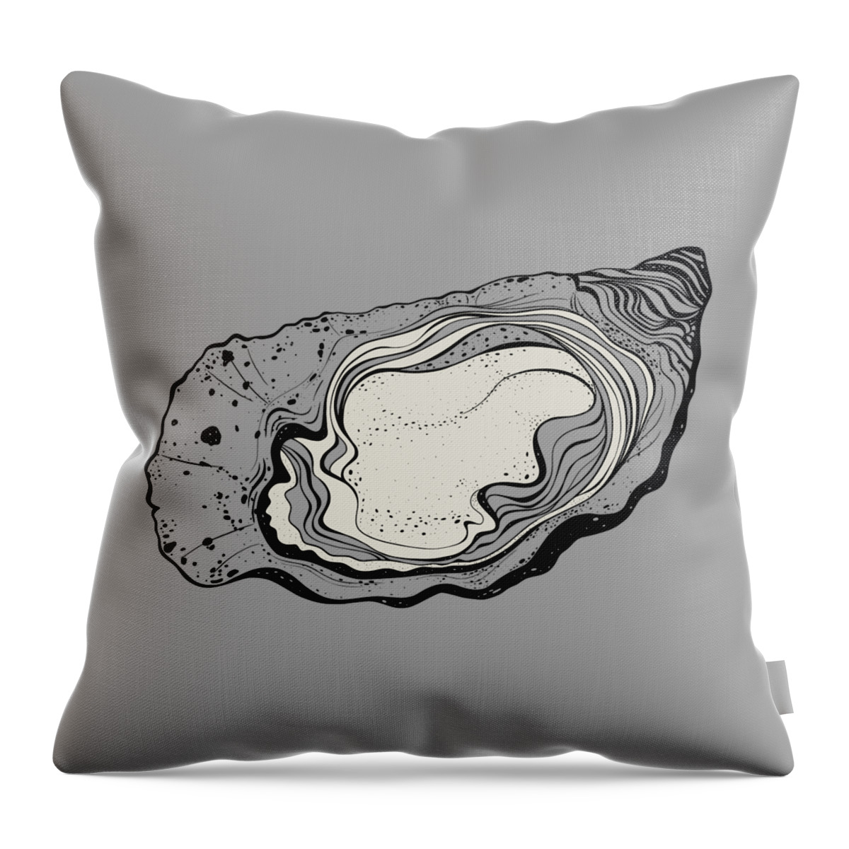 Animal Throw Pillow featuring the painting Oyster White by Tony Rubino