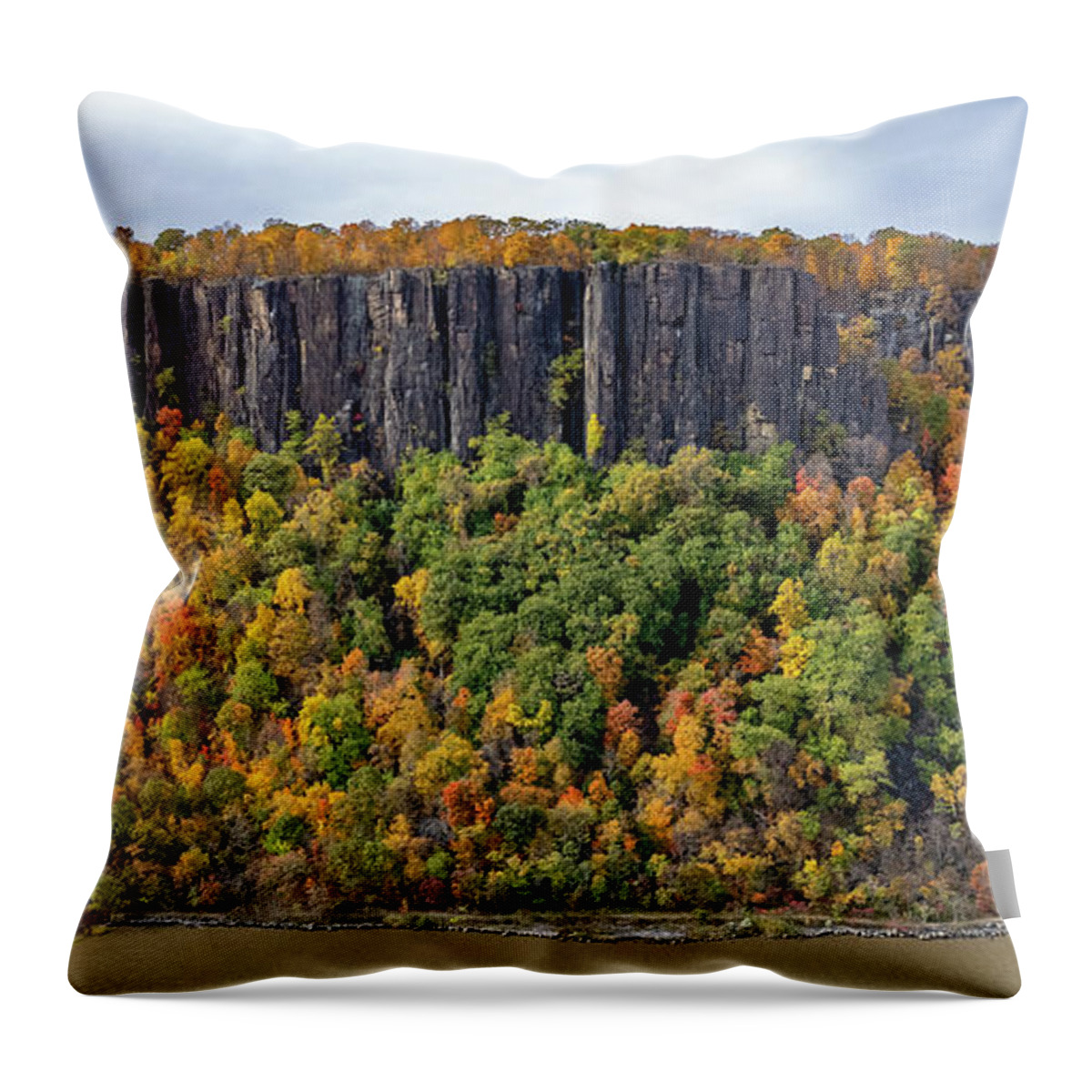 Autumn Throw Pillow featuring the photograph Palisade Cliffs in Autumn 3 by Kevin Suttlehan