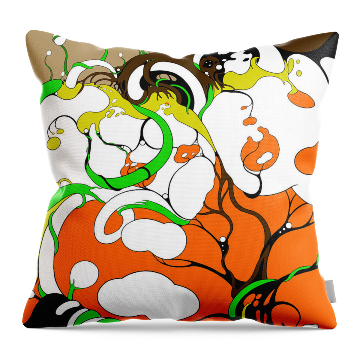 Vines Throw Pillow featuring the digital art Pandemic by Craig Tilley