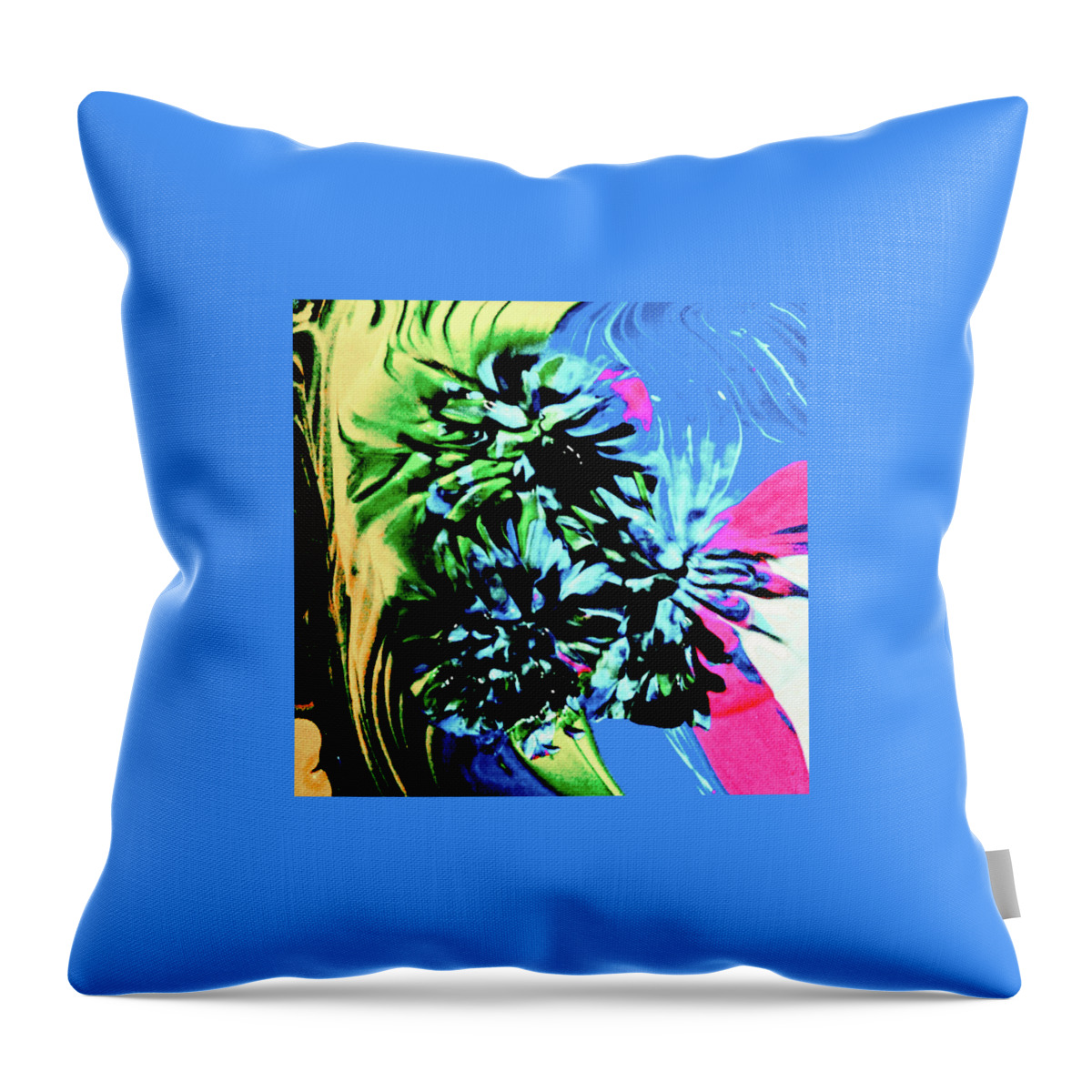 Flower Throw Pillow featuring the painting Paradise Flower by Anna Adams