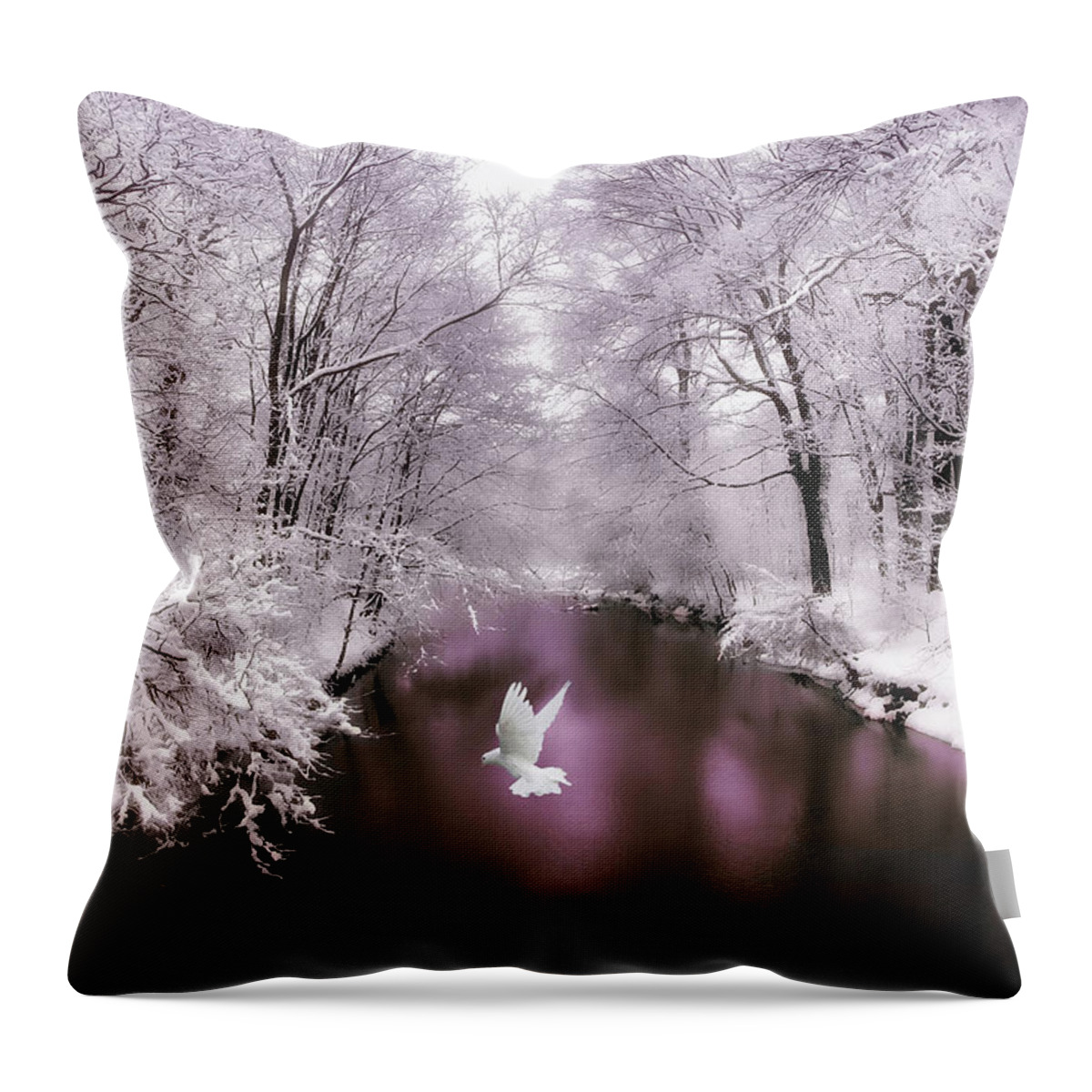 Snow Throw Pillow featuring the photograph Peace on Earth  by Jessica Jenney